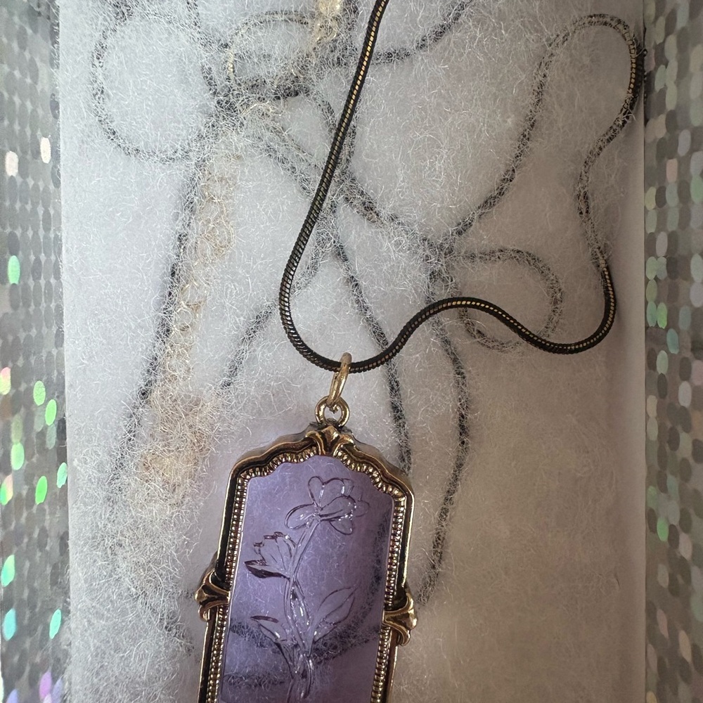Purple Pendant Necklace